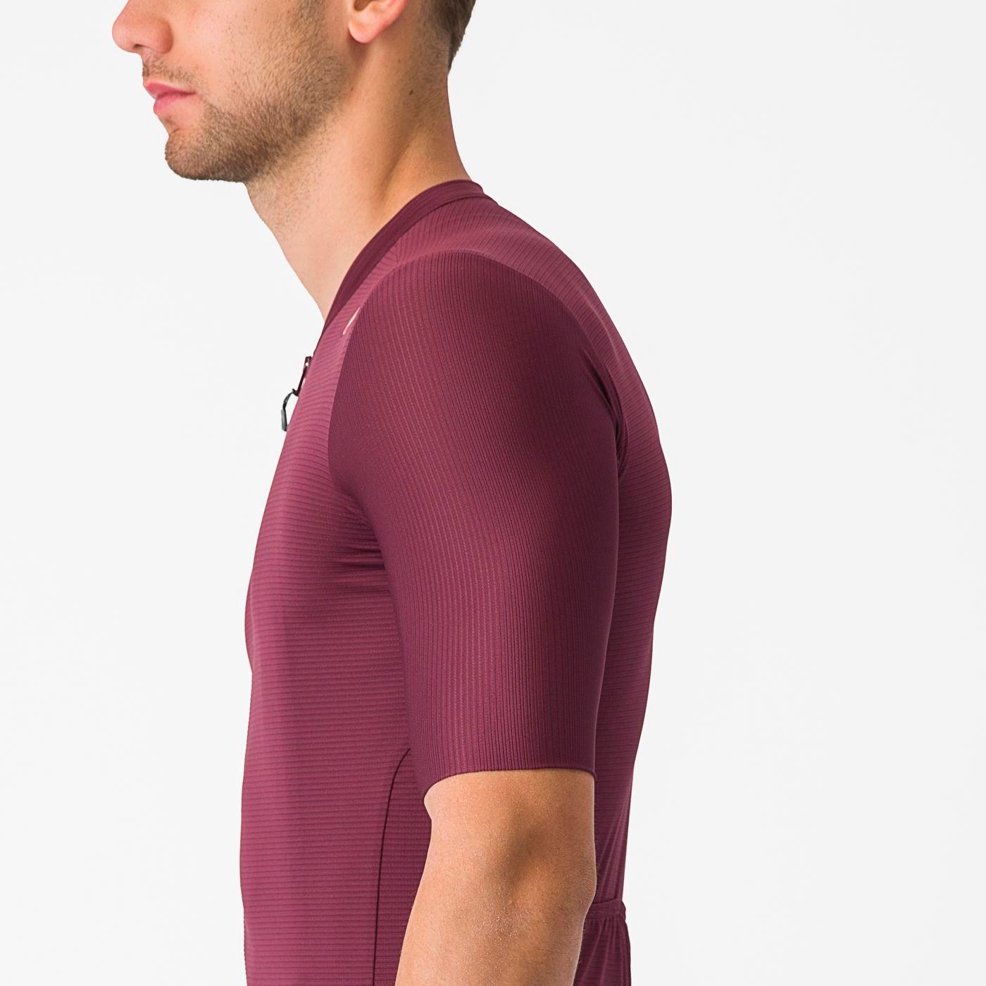 Beklædning - Cykeltrøjer - Castelli ESPRESSO JERSEY - Deep Bordeaux/Silver Moon