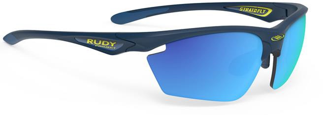 Se Rudy Project Stratofly - Løbe- og cykelbrille - Multilaser blue linser - Mat blå hos Cykelexperten.dk