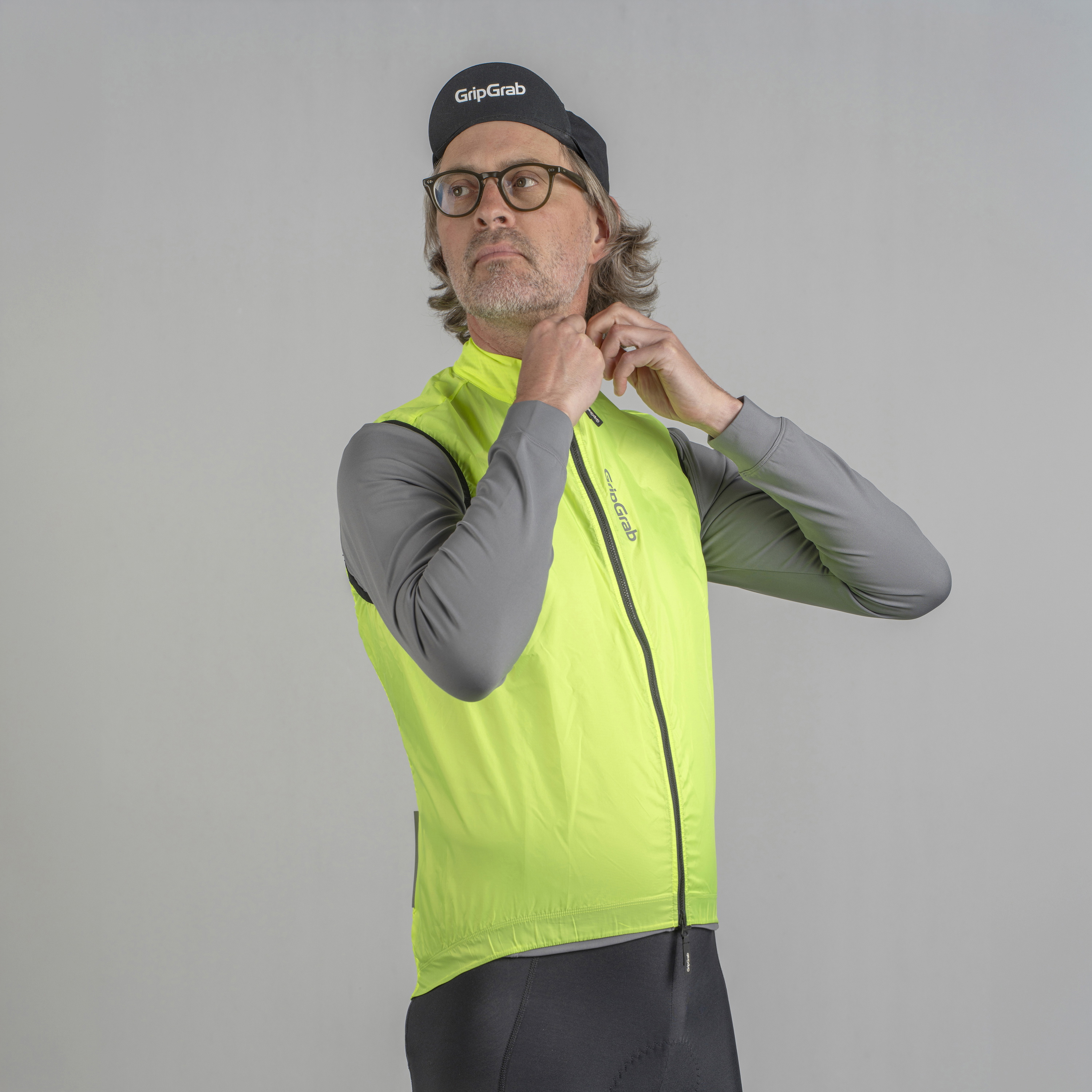 Beklædning - Regntøj & Vindtøj - GripGrab RIDE vindtæt vest - Yellow Hi-Vis