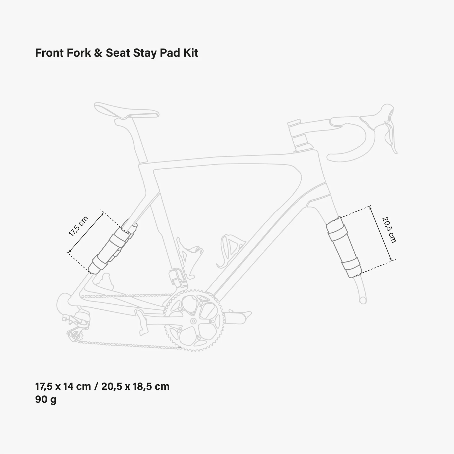 Tilbehør - Cykelkuffert - Scicon Front Fork & Seat Stay Pad Kit