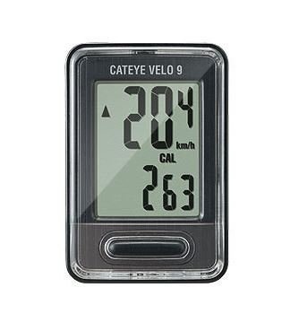 Tilbehør - Cykelcomputer & GPS - Cateye Velo 9 VL-820 cykelcomputer - Sort