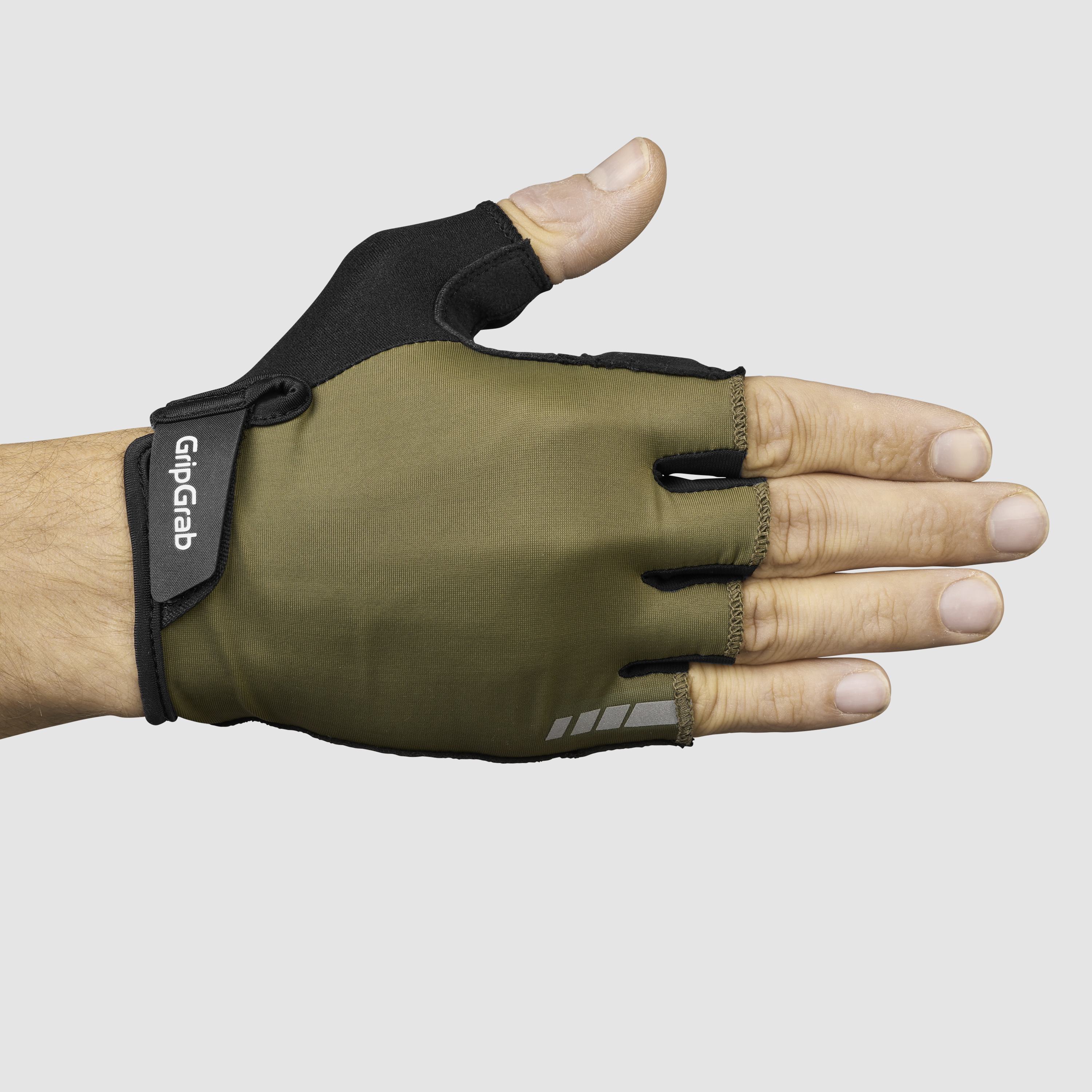Beklædning - Cykelhandsker - GripGrab RIDE Polstret Kortfingret Sommerhandsker - Olive Green