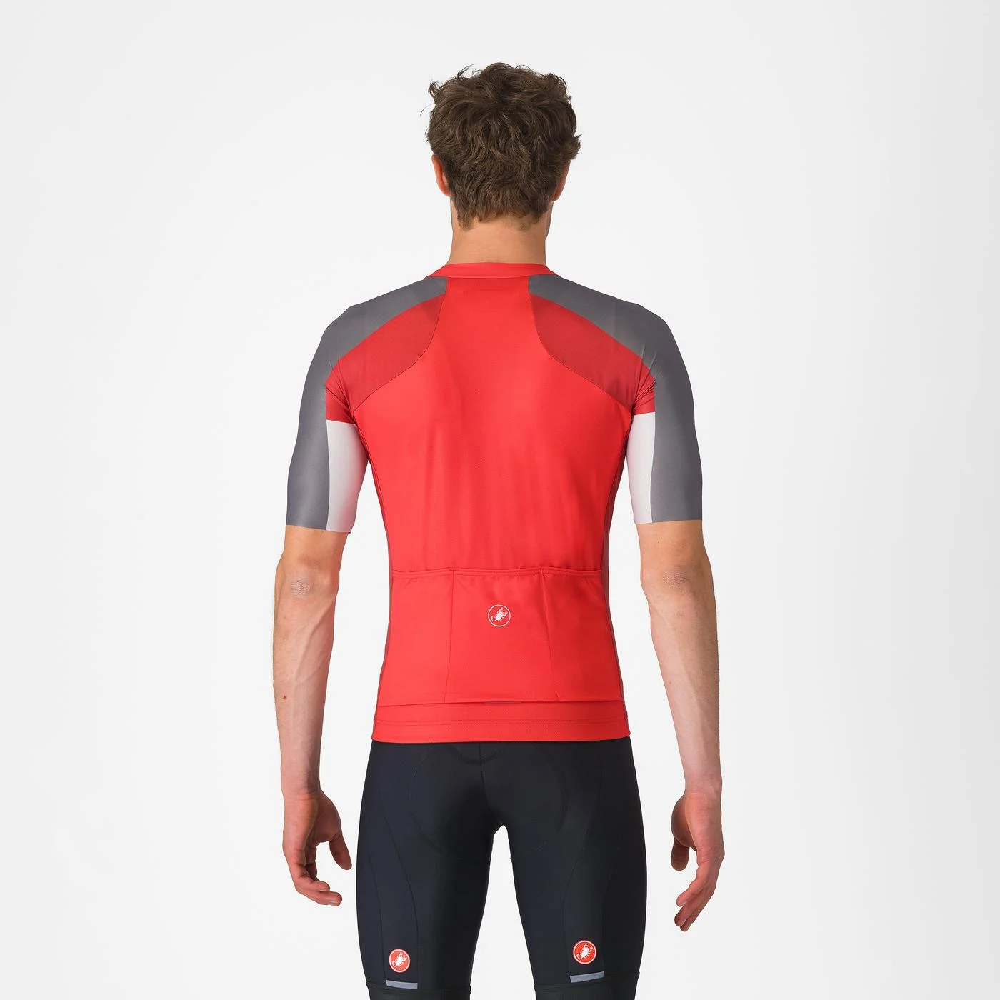 Beklædning - Cykeltrøjer - Castelli ENTRATA 6 Jersey - Red/Smoky Gray-Silver