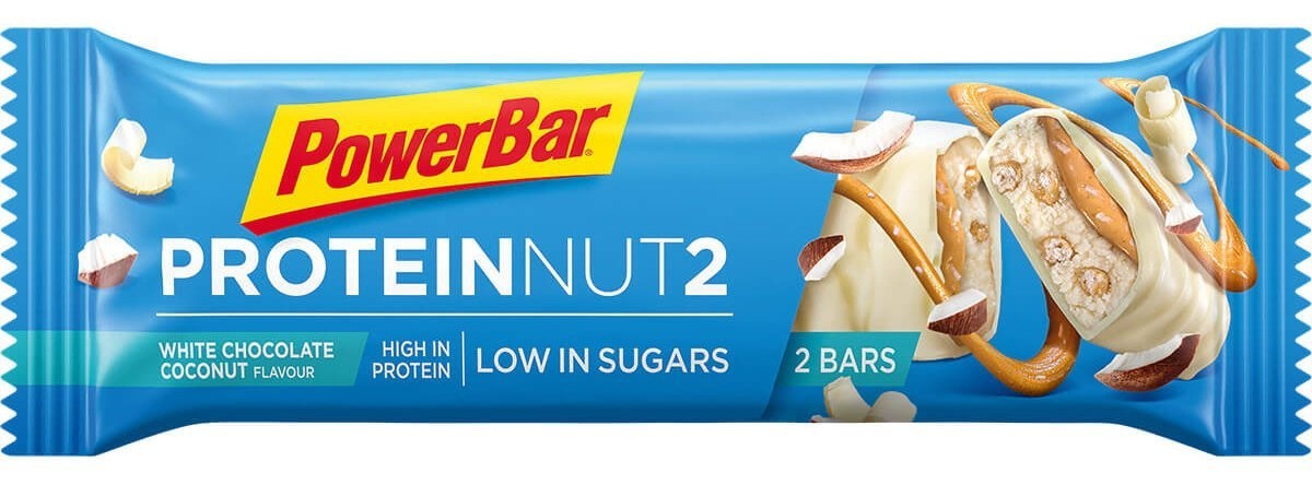 Tilbehør - Energiprodukter - PowerBar Nut2 White Chocolate Coconut - 2 x 22,5g