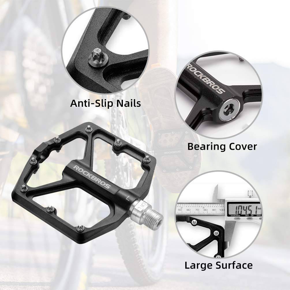 Tilbehør - Pedaler & Klamper - RockBros Platformpedaler Alu 9/16" - Black