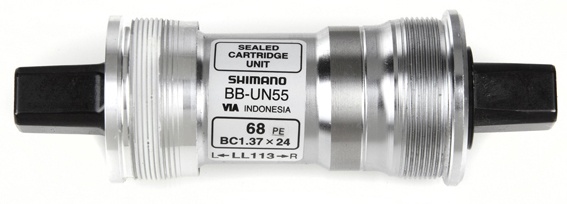 Shimano Krankboks / Bottom Bracket BB-UN55 BSA 113mm/68mm, Firkant