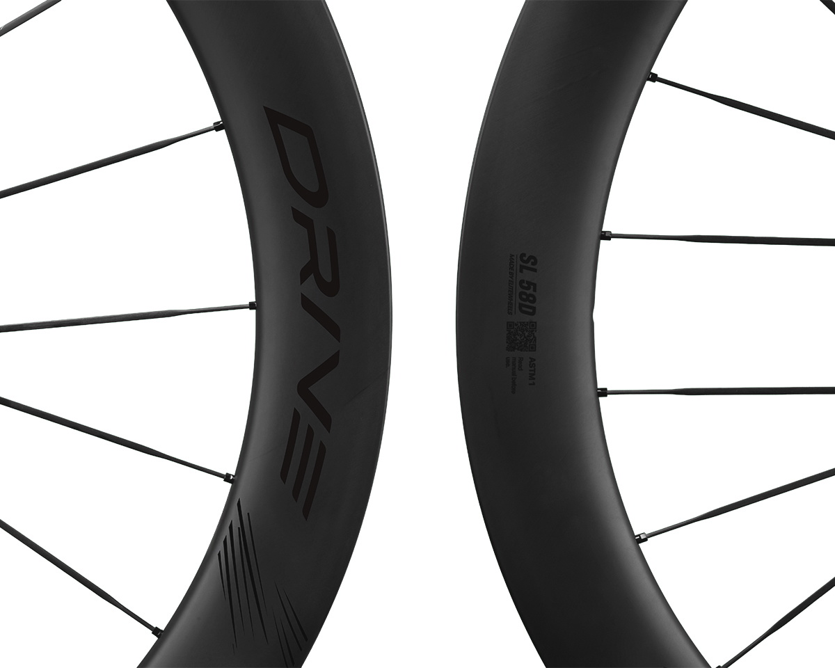 Reservedele - Hjulsæt - EliteWheels Drive SL 58D CS Disc Hjulsæt 700c Shimano HG - Matte Black
