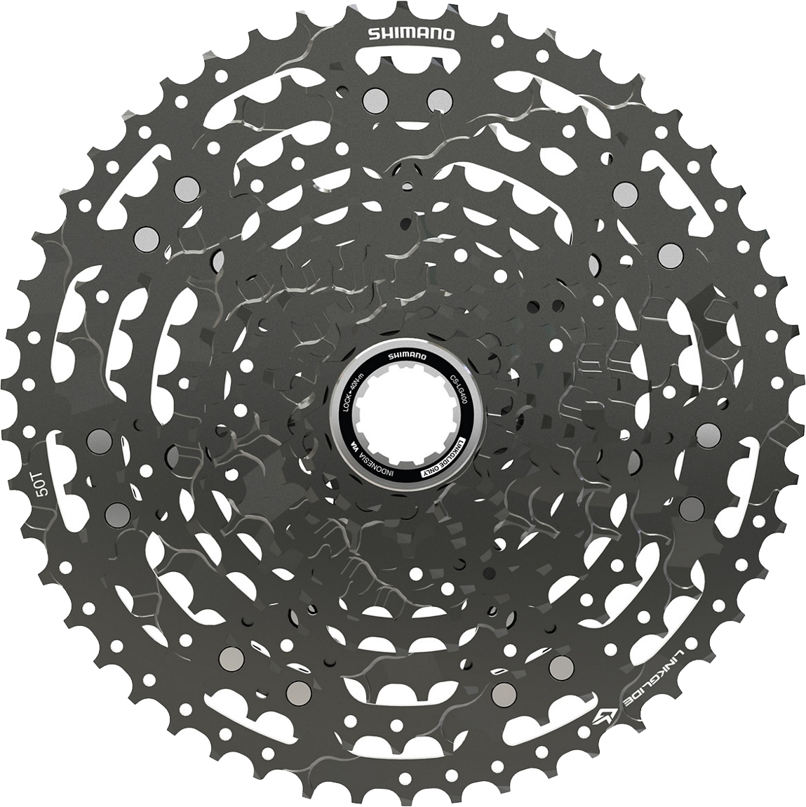 Shimano CUES CS-LG400-11 Kassette 11 speed 11-50T LINKGLIDE Sort Shimano CUES CS-LG400-11 Kassette 11 speed 11-50T LINKGLIDE Sort