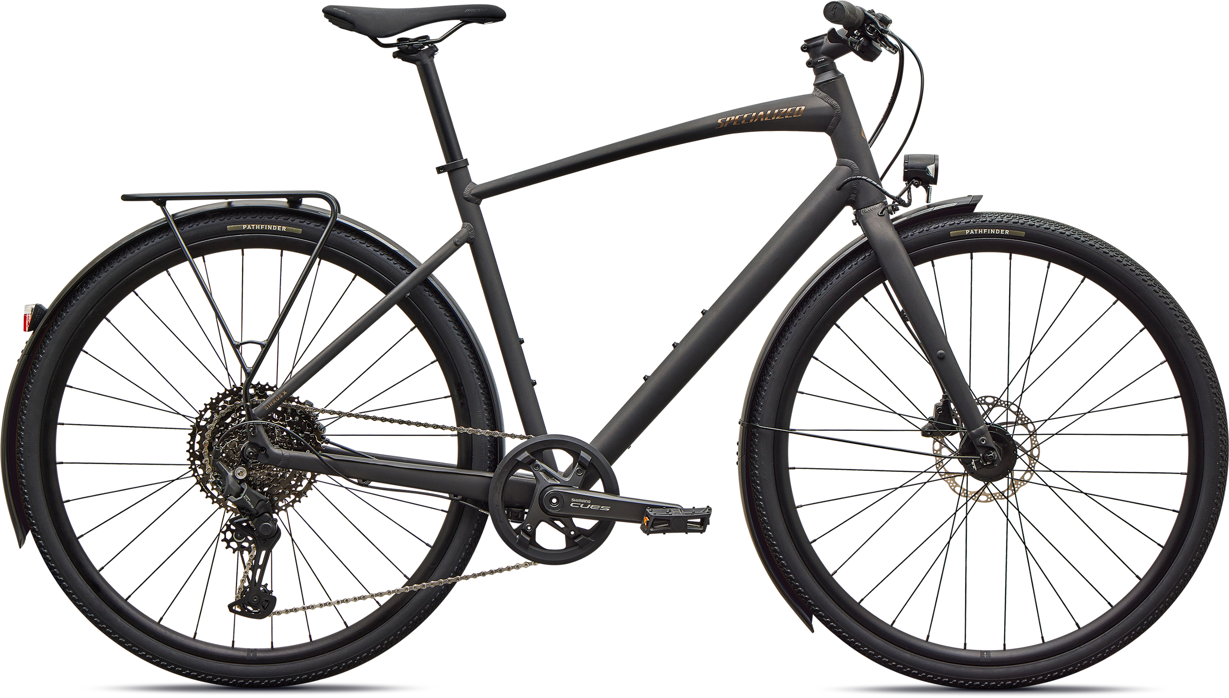 Specialized Sirrus X 3.0 EQ 2027 - Satin Metallic Obsidian / Burnt Gold