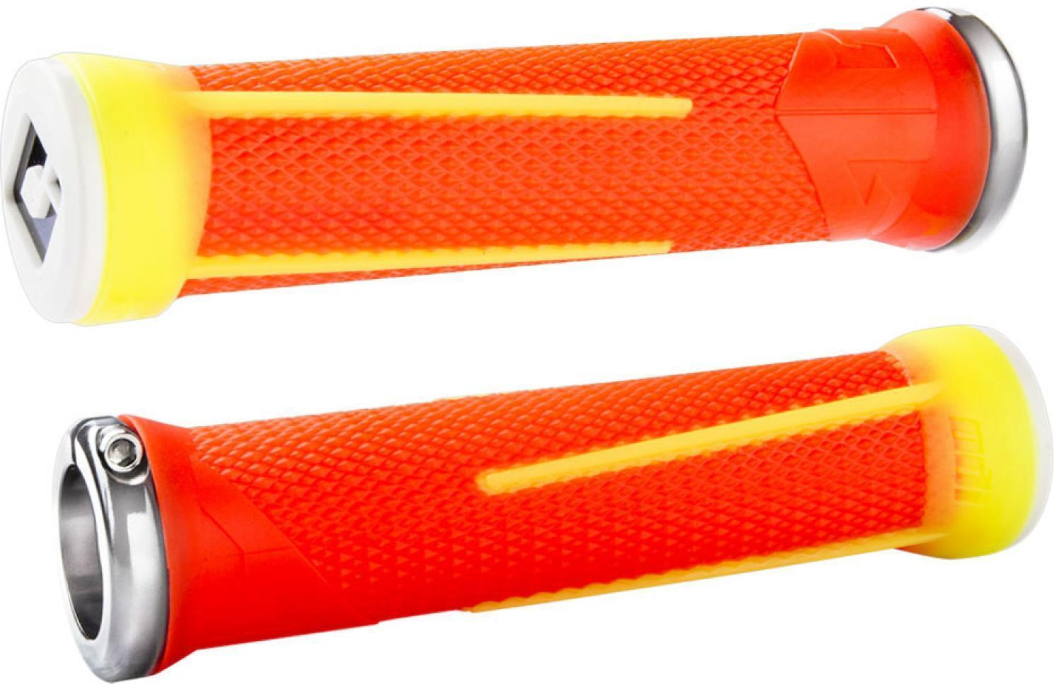 ODI AG1 Signature Lock-On 2.1 MTB Greb 135mm - Neon Orange-Neon Yellow