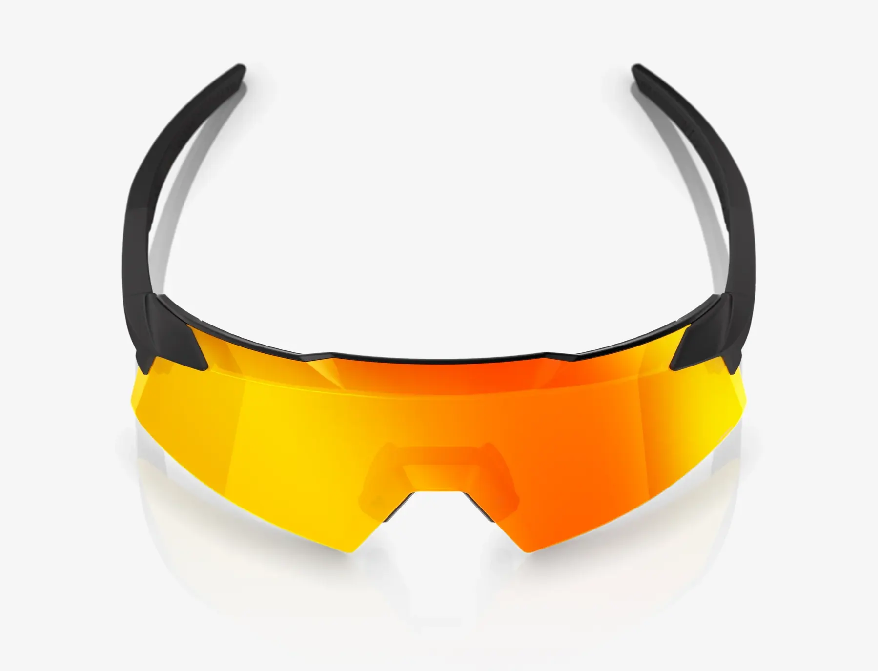 Beklædning - Cykelbriller - 100% AEROCRAFT - Soft Tact Black - HiPER Red Multilayer Mirror