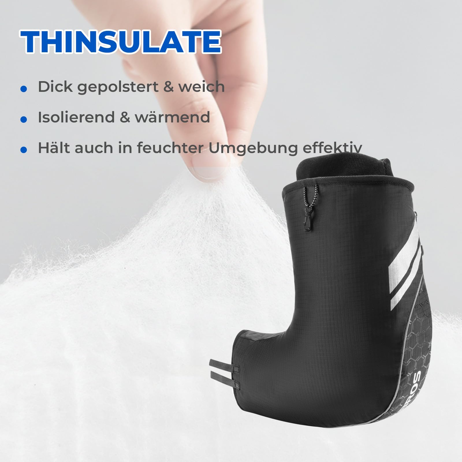 Beklædning - Cykelhandsker - RockBros Styrhandsker Foret Thinsulate - Black