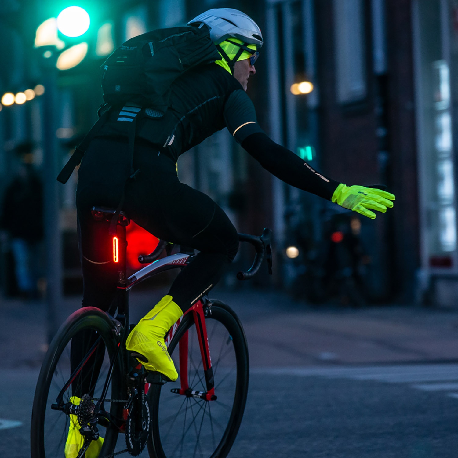 Beklædning - Cykelhandsker - GripGrab Ride Hi-Vis Vindtæt Vinterhandske - Hi-Vis Gul