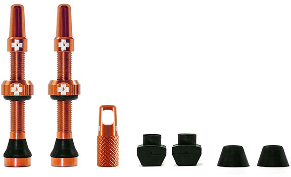 Reservedele - Tubeless - Muc-Off Tubeless Valve / Ventil Kit - 44 mm - Orange