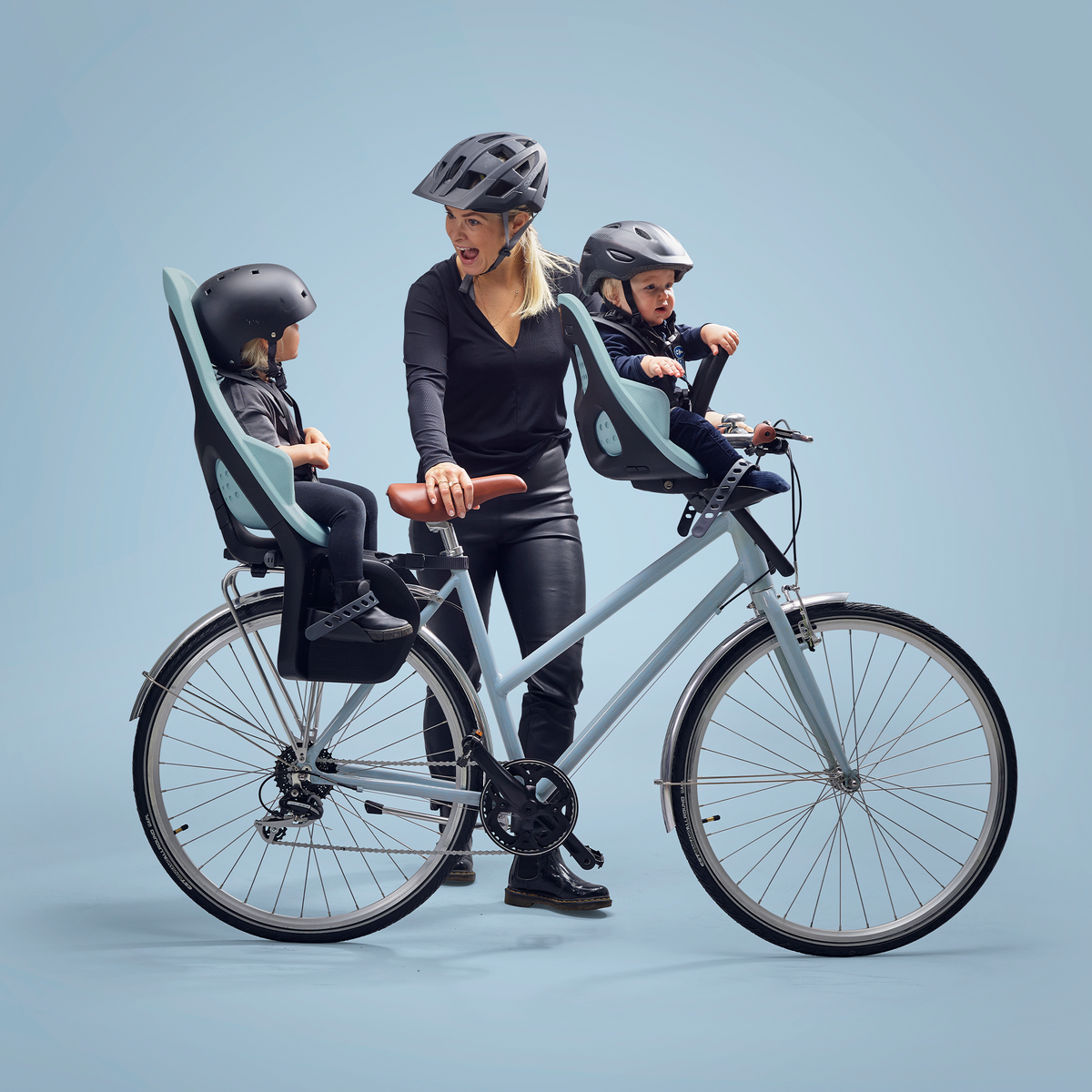Tilbehør - Cykelstole - Yepp 2 Mini Ahead barnestol til front montering 9 mdr til 3 år (op til 15 kg) - Agave