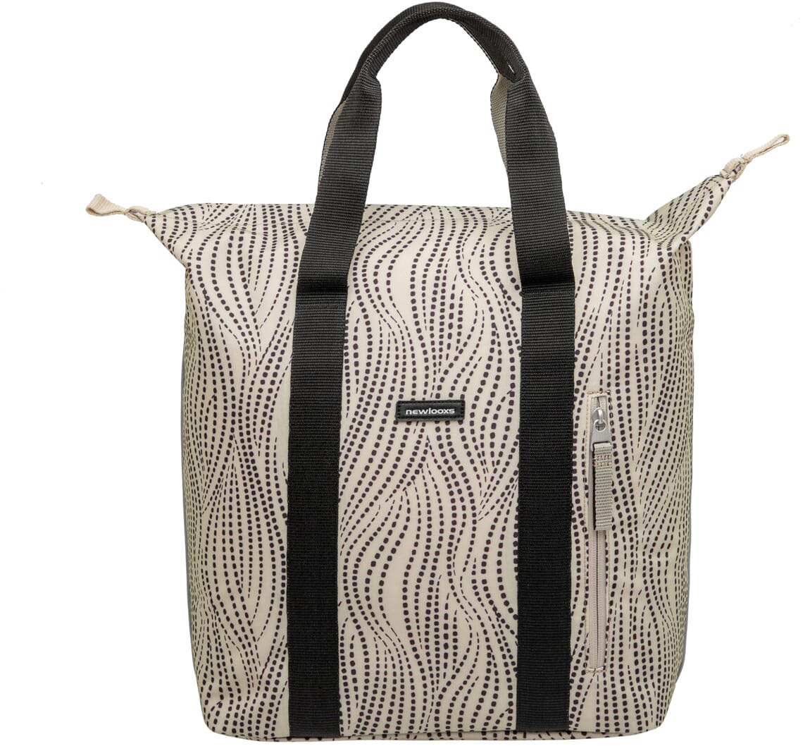 Tilbehør - Cykeltasker - New Looxs Oslo Shopper Kota Sidetaske - Beige Dots