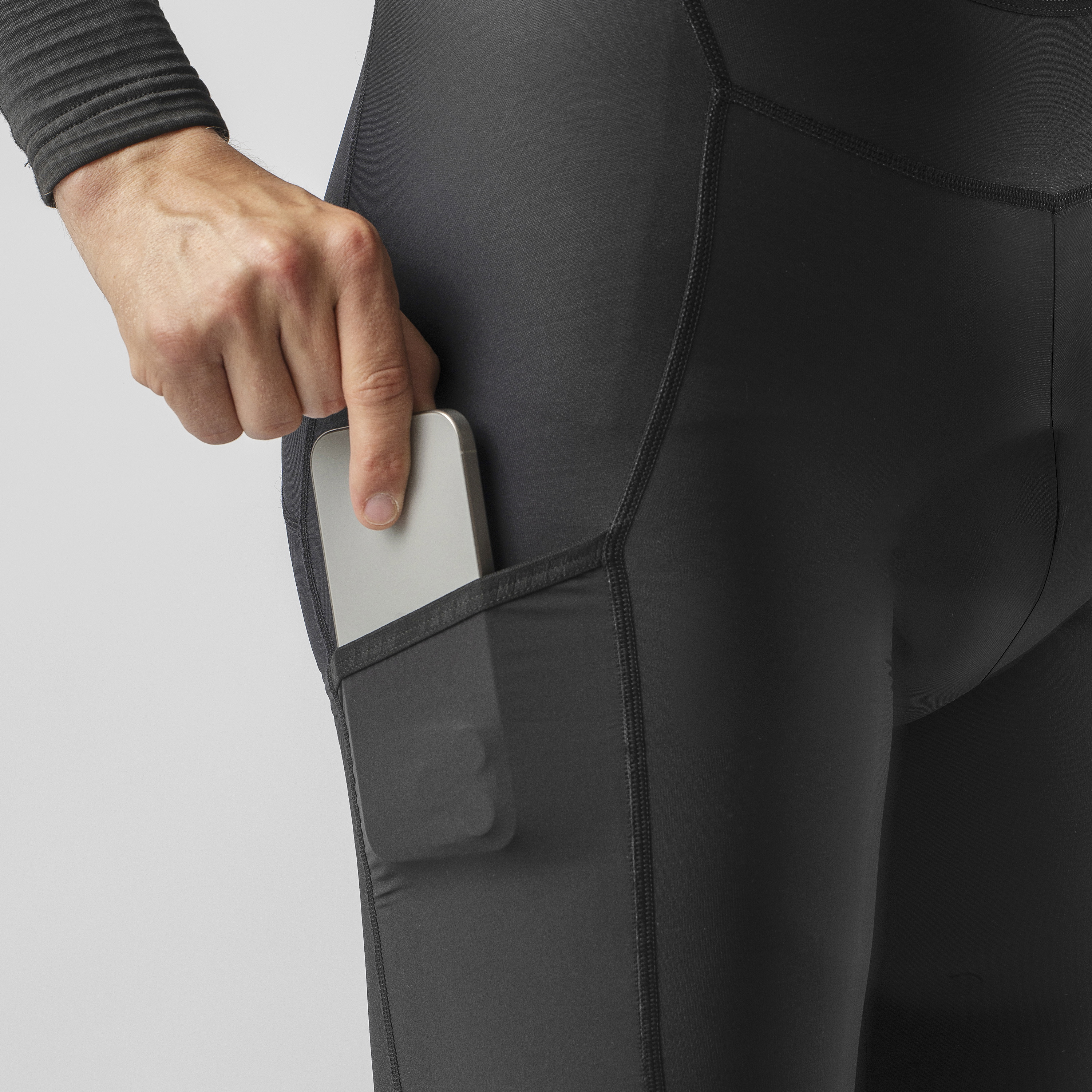 Beklædning - Cykelbukser - GripGrab PACR Thermo bibtights u. pude - Black
