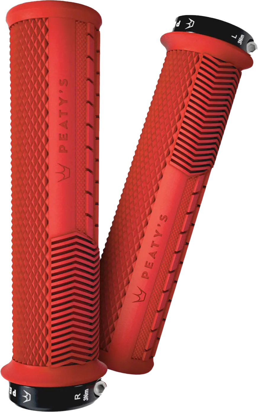 Tilbehør - Cykelhåndtag - Peaty's Monarch Grip - Knurl - Thick - Red