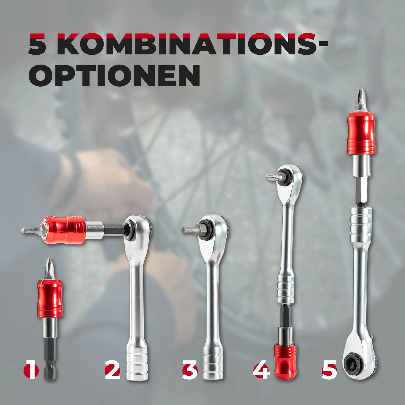 Tilbehør - Værktøj - RockBros Multitool 10-i-1 m. Dækjern
