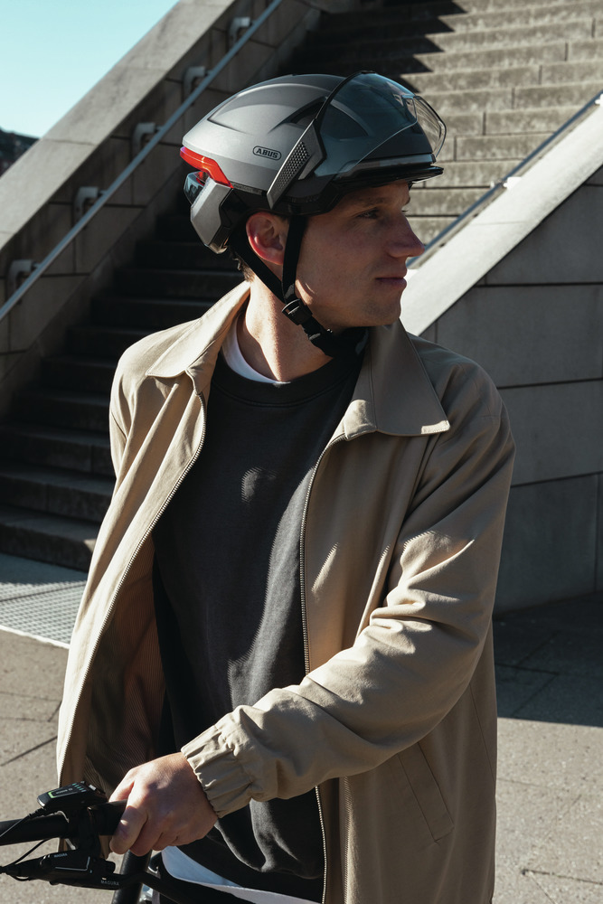 Beklædning - Cykelhjelme - Abus Hyp-E BL.ACE m. LED Lys - Volcano Titan