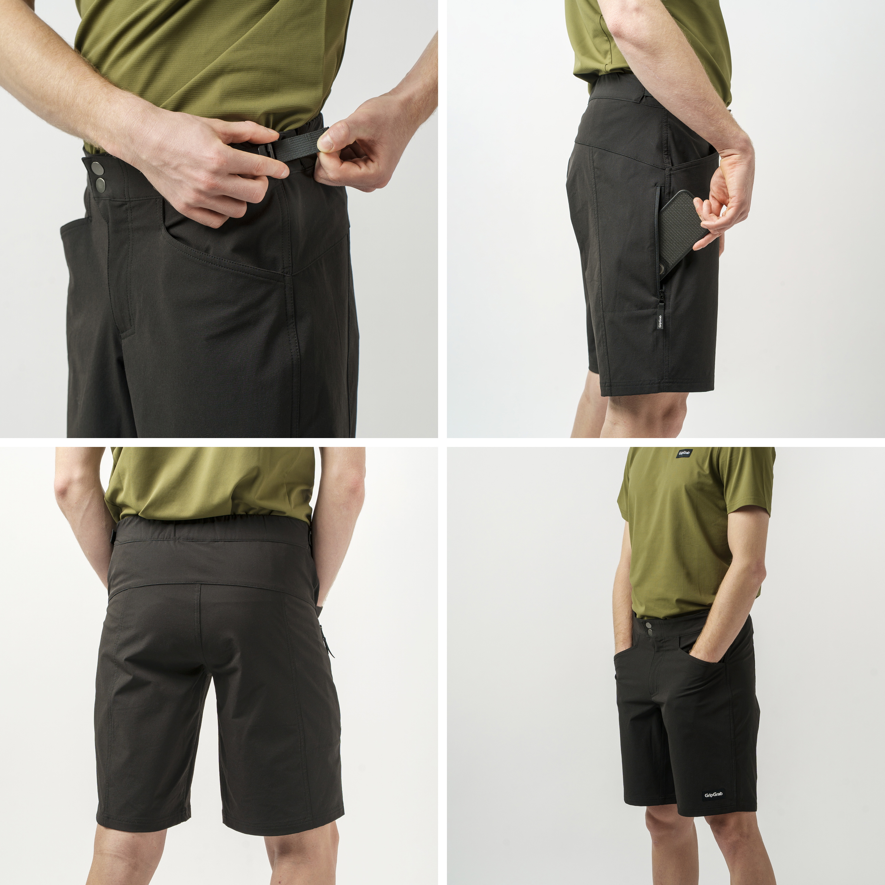 Beklædning - Cykelbukser - GripGrab EXPLR Tekniske Cykelshorts - Black
