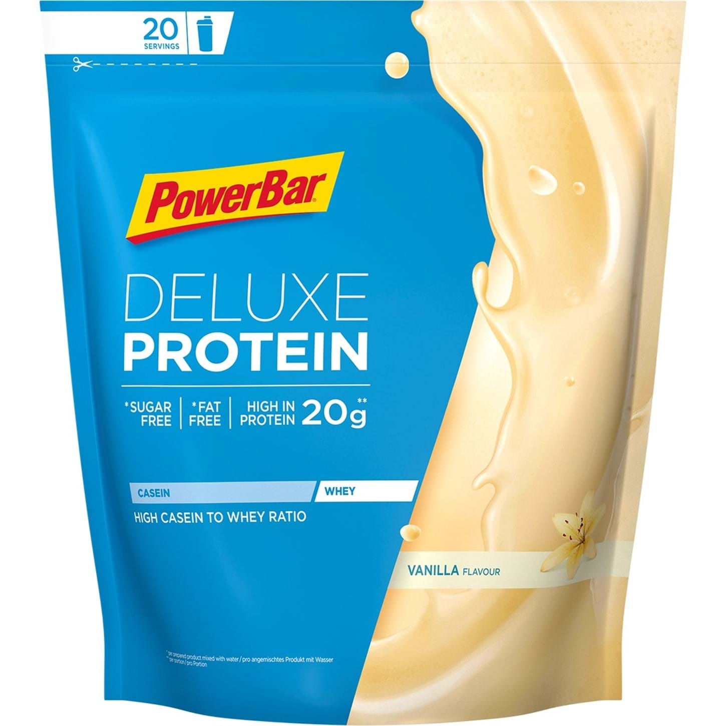 Tilbehør - Energiprodukter - Powerbar Protein Deluxe 80% - Protein pulver - Vanilla 500g