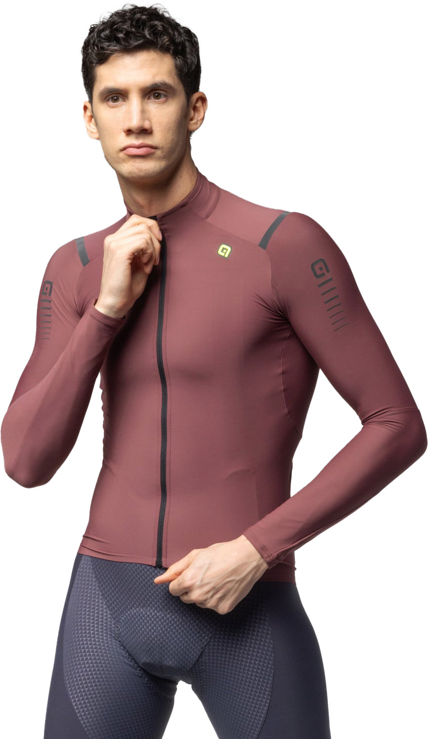 Alé WARM RACE MAGLIA ML LS Jersey - Burgundy