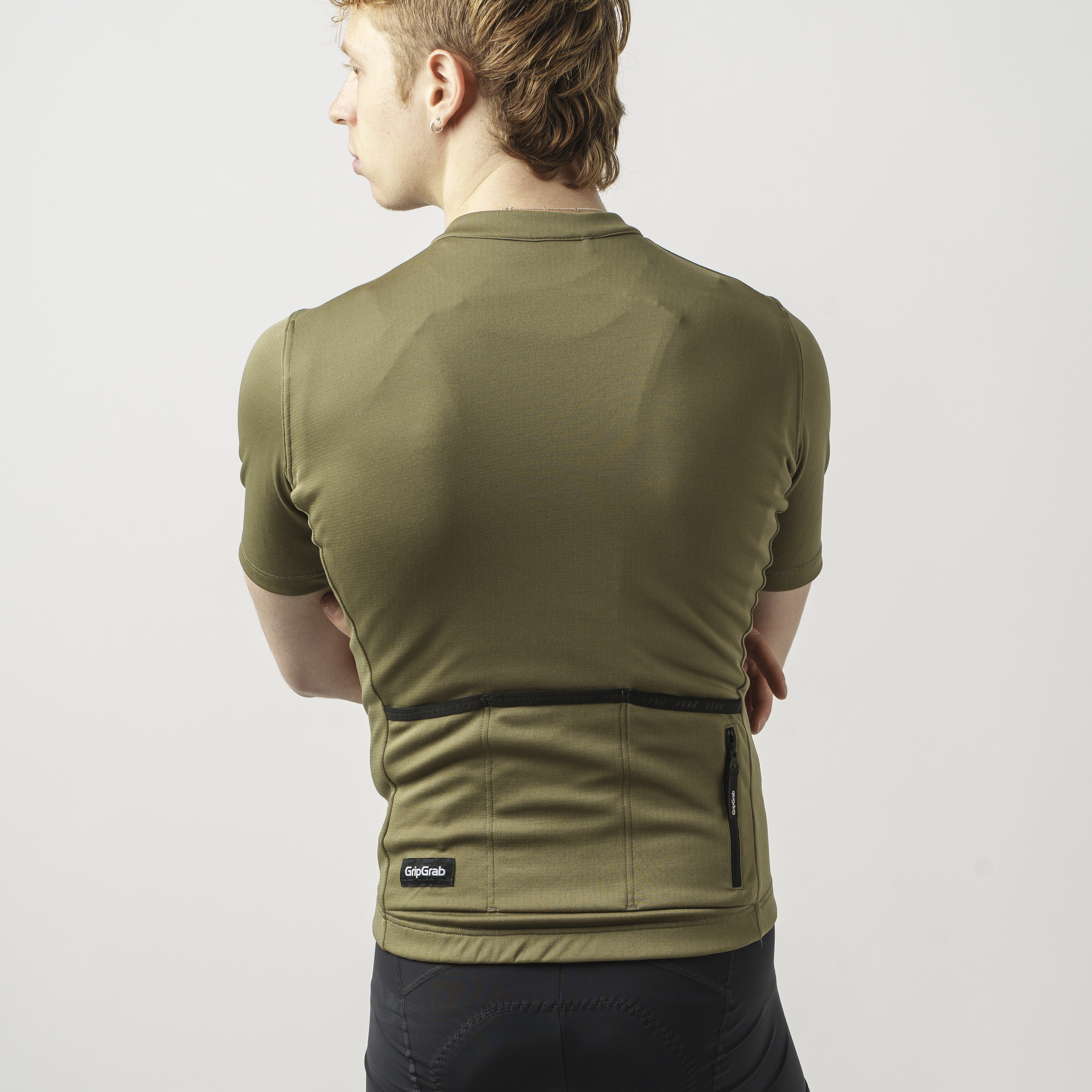 Beklædning - Cykeltrøjer - GripGrab Kortærmet Gravelin Merinotech Cykeltrøje - Olive Green