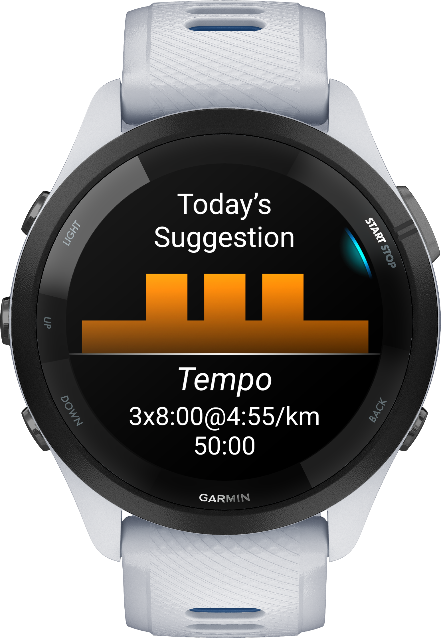 Tilbehør - Cykelcomputer & GPS - Garmin Forerunner 265 Music - Whitestone/Tidal Blue