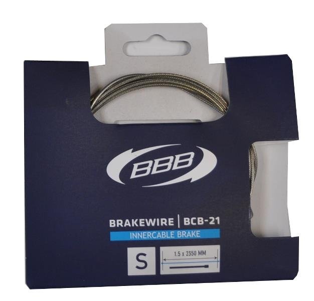 Reservedele - Kabler & wire - BBB MTB/V-Bremse Bremsewire 235cm med cylinder nippel