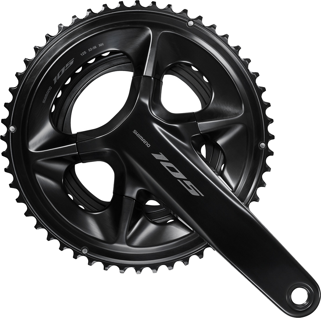 Shimano 105 FC-R7100 Kranksæt 52/36T 172.5mm 12 speed Sort