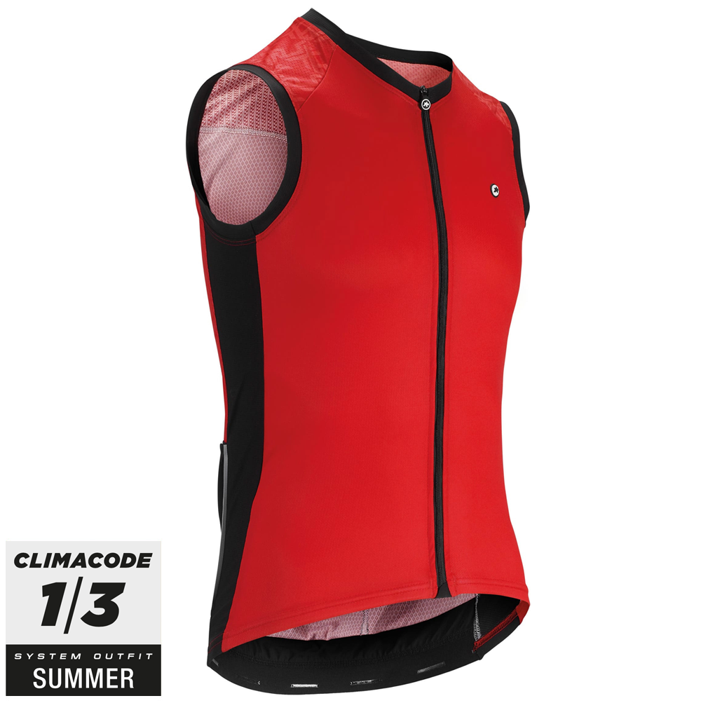 Assos Assos Cykeltrøje Mille GT No Sleeve Jersey, Red Beklædning > Cykeltrøjer