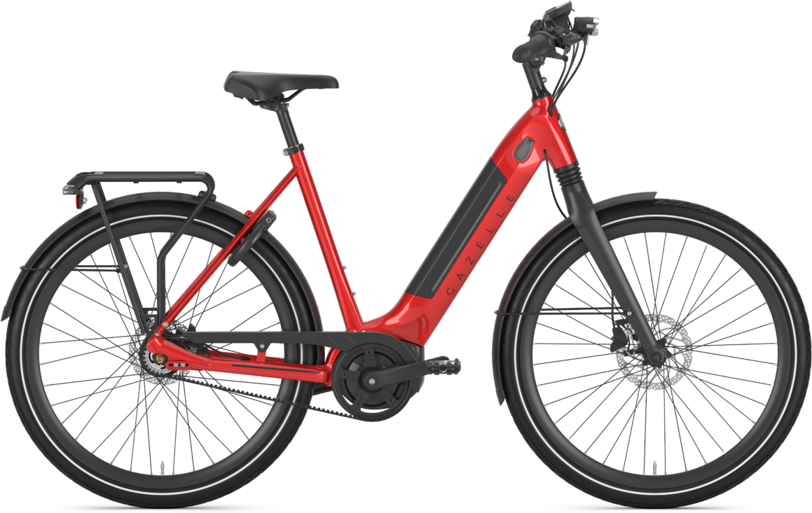 Cykler - Elcykler - Gazelle ULTIMATE C8+ HMB BELT Dame 2022 - Rød (TESTVINDER)