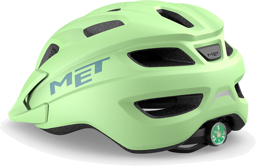 Beklædning - Cykelhjelme - MET Helmet Crackerjack m. LED - Mint/Matt