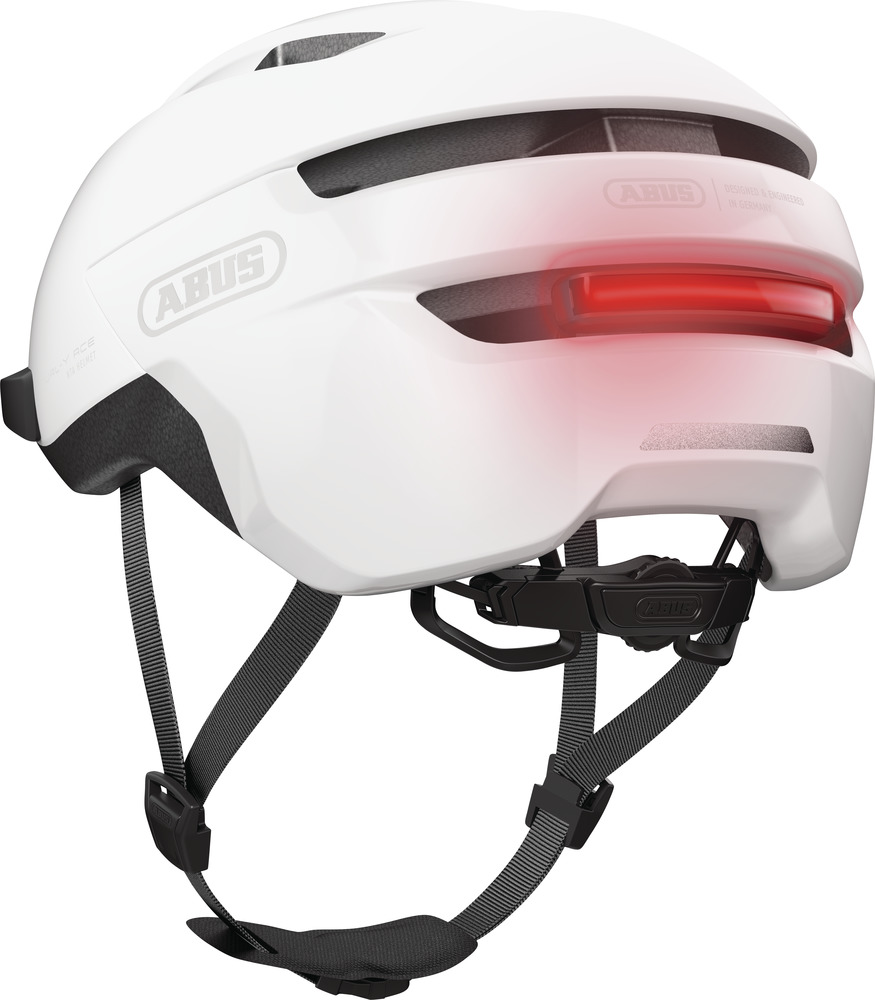 Beklædning - Cykelhjelme - Abus PURL-Y ACE m. LED lys - Polar White (elcykel hjelm)