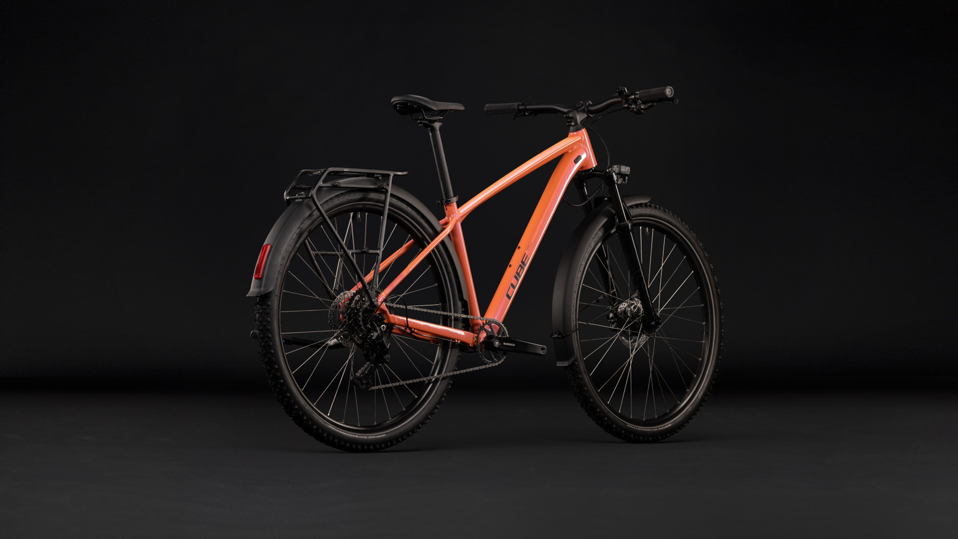 Cykler - Mountainbikes - Cube Aim ONE FE (Fully Equipped) 29" 2027 - Salmon´n´Black