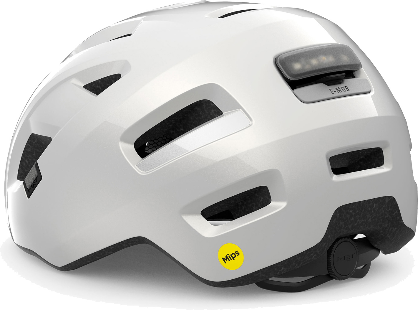 Beklædning - Cykelhjelme - MET Helmet E-Mob Mips - Glossy White (elcykel hjelm)