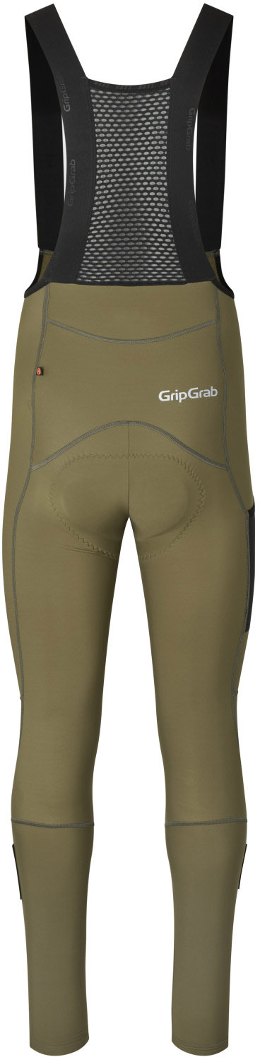 Beklædning - Cykelbukser - GripGrab PACR Thermo bibtights - Olive Green