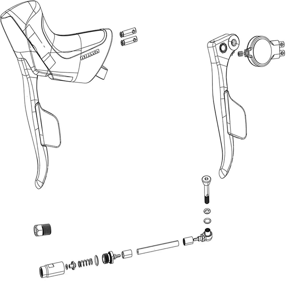 Reservedele - Gearvælgere - SRAM Exchange Kit Shifter And Brake Rival Etap AXS Disc Right