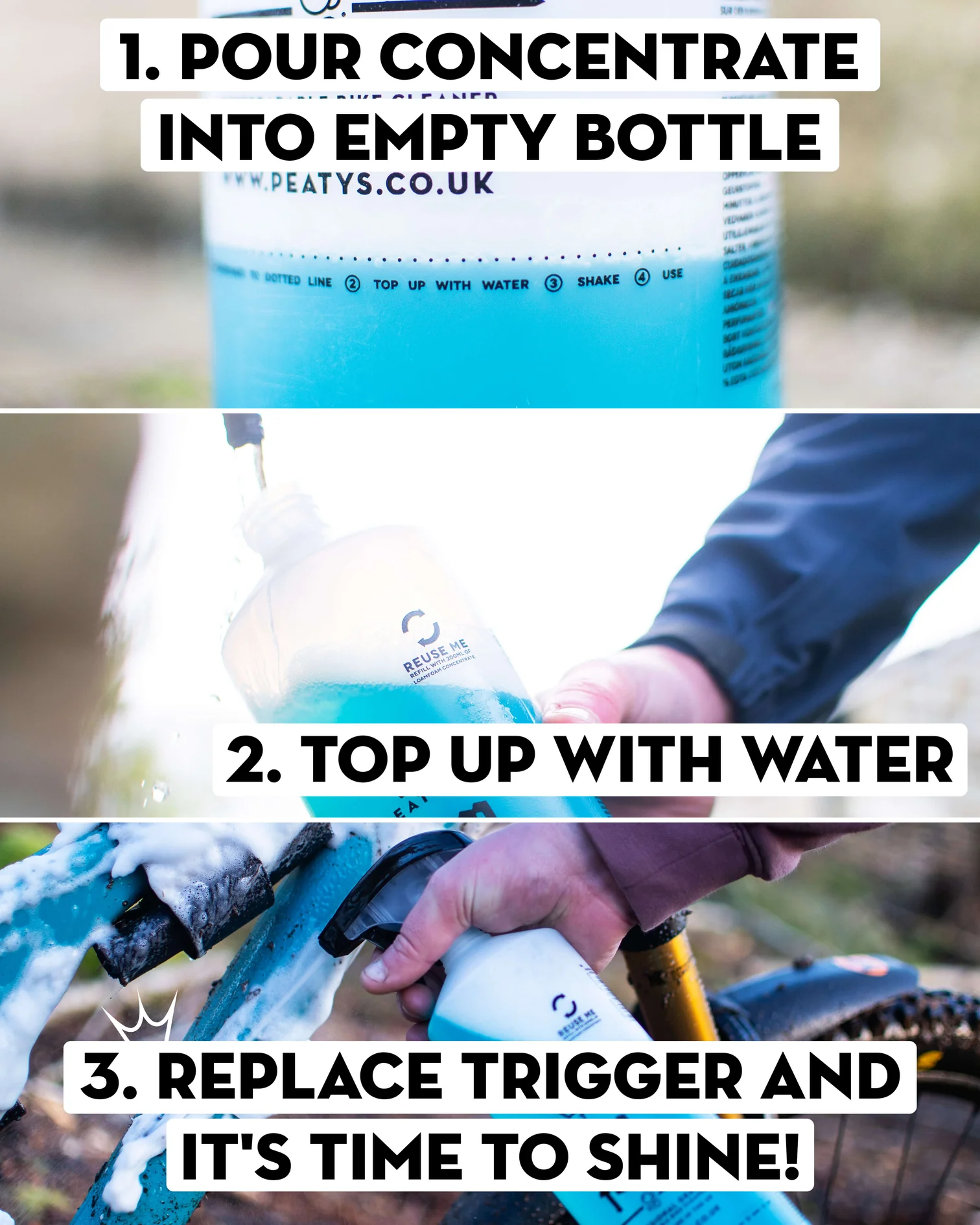 Tilbehør - Cykelpleje - Peaty's LoamFoam Concentrate Cleaner 1L