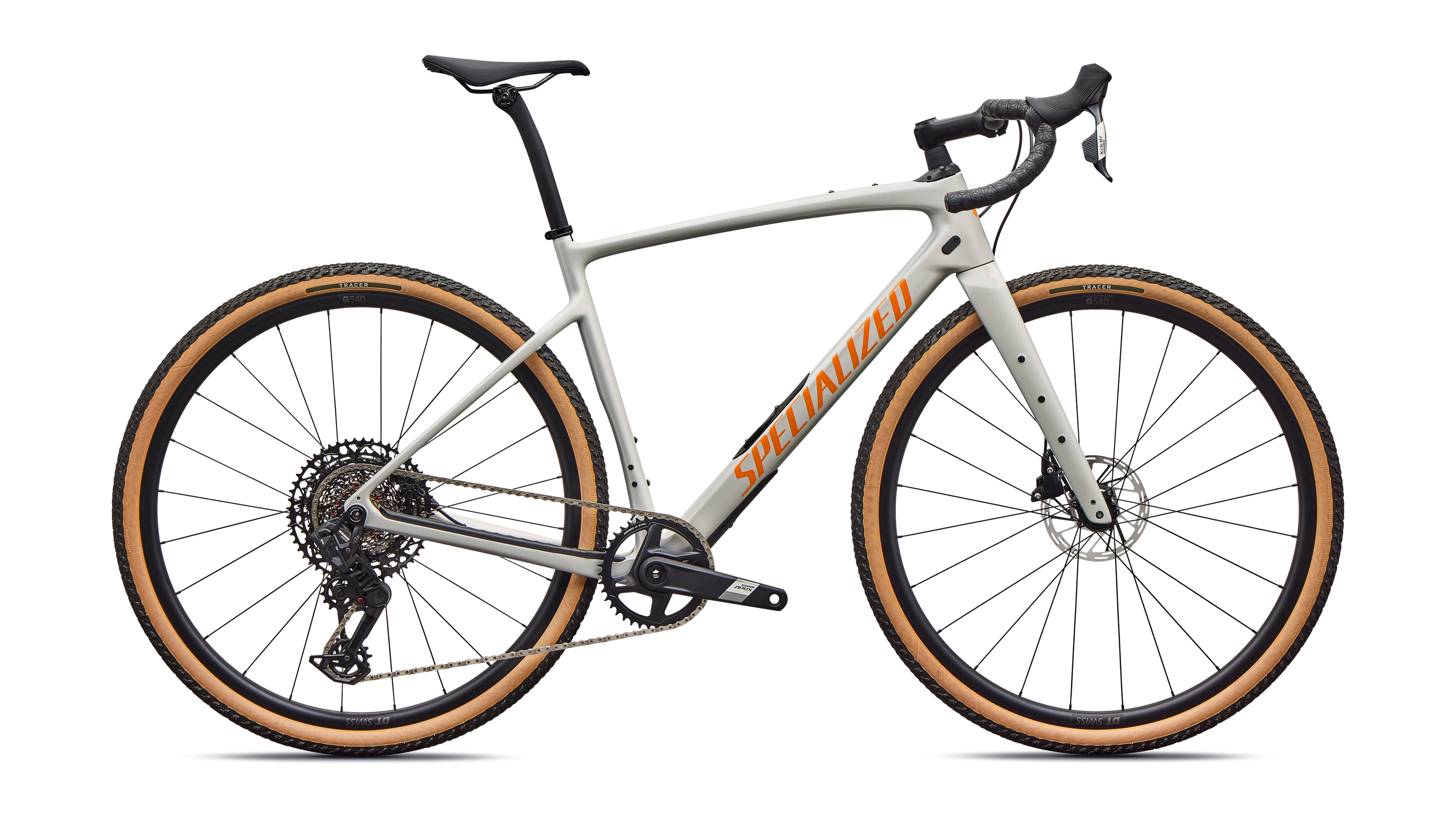 Cykler - Gravel cykler - Specialized Diverge 4 Comp Carbon 2026 - Dolomite Metallic/Orange Zest