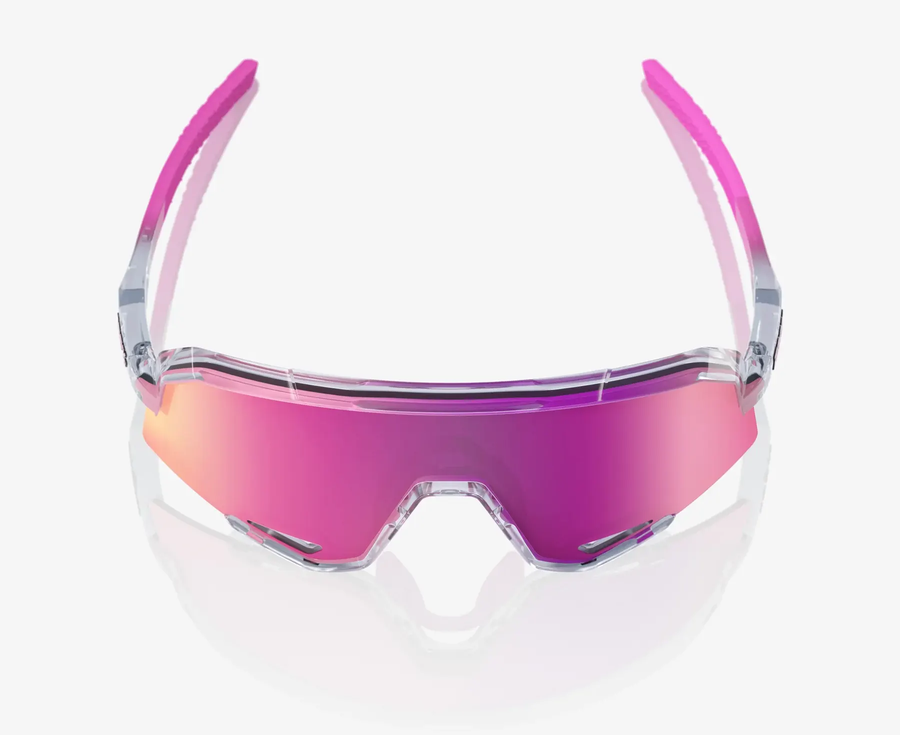 Beklædning - Cykelbriller - 100% SLENDALE - Polished Translucent Grey - Purple Multilayer Mirror