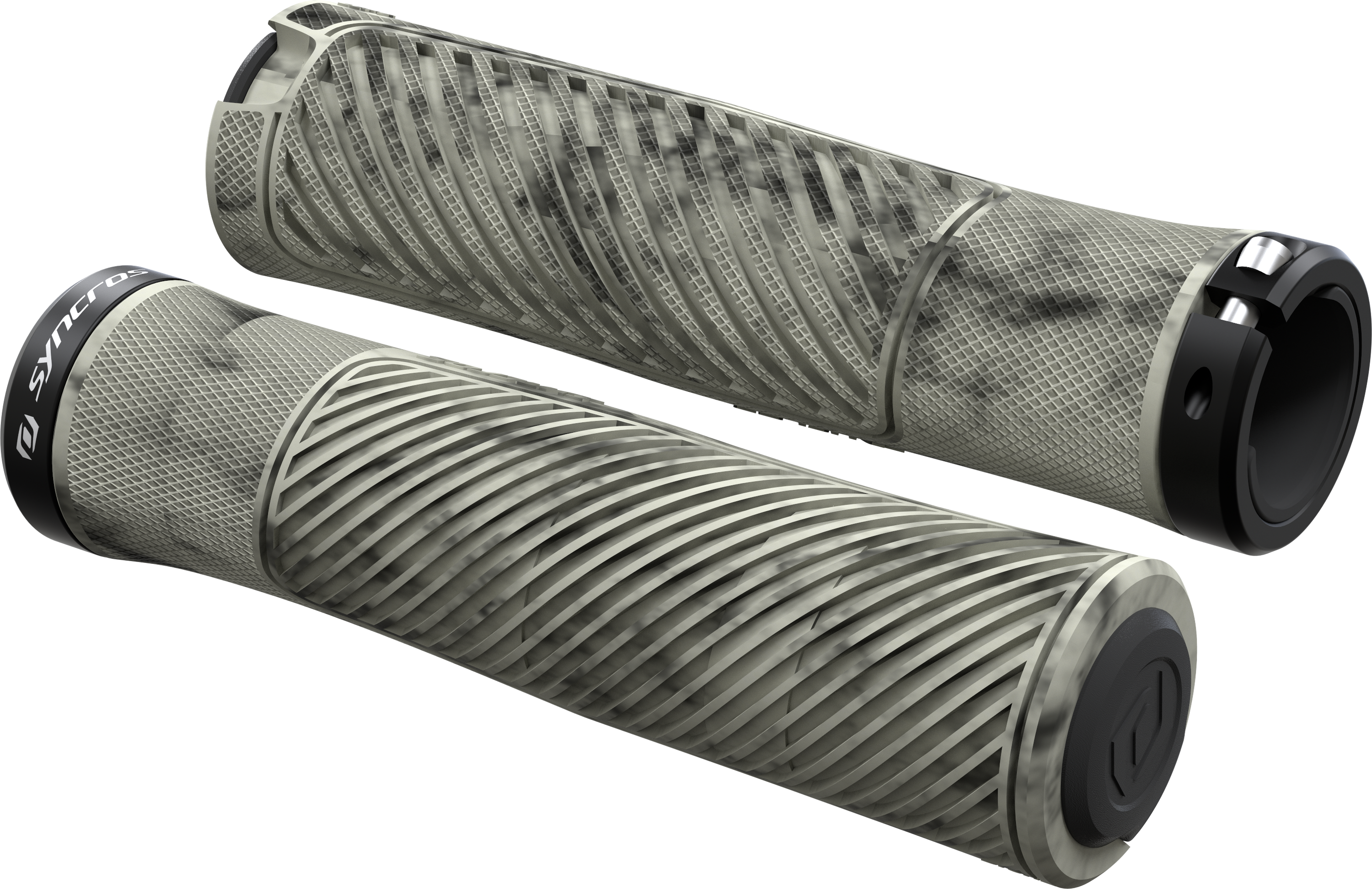 Tilbehør - Cykelhåndtag - Syncros Grips XC Lock-On Håndtag - Marble Gobi Beige/Black