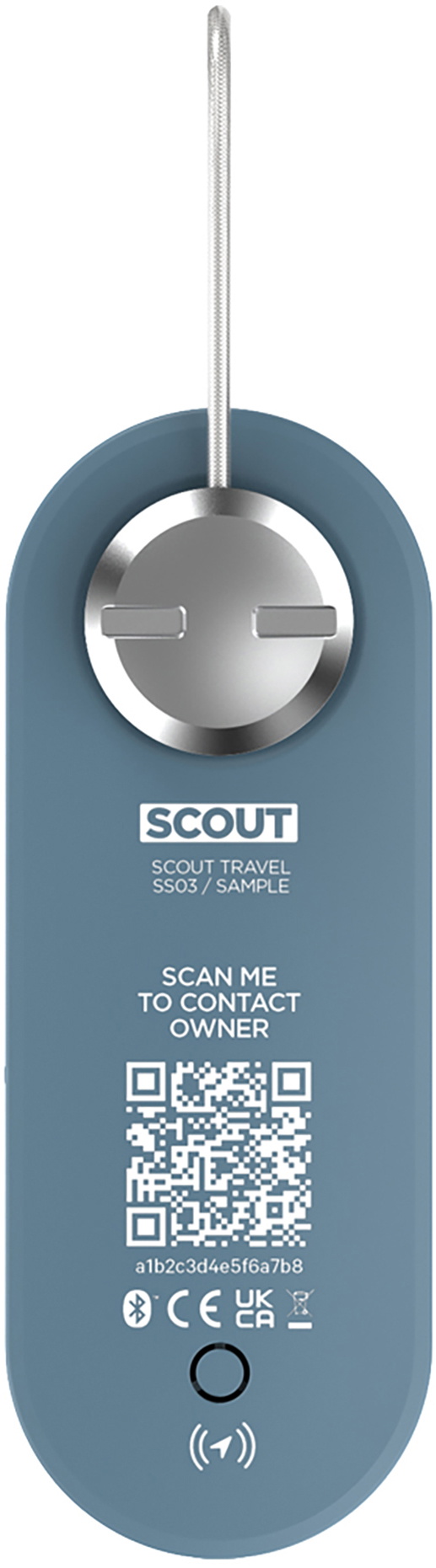 Tilbehør - Cykellås - Knog Scout Travel Alarm & GPS Locator - Blå (Apple Find My)