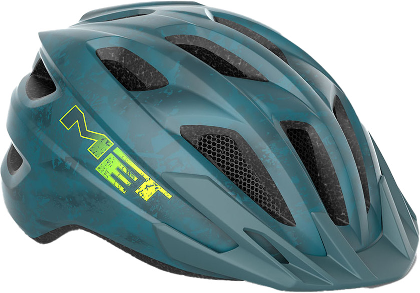 MET Helmet Crackerjack m LED - Petrol/Matt