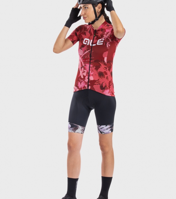 Beklædning - Cykeltrøjer - Alé Jersey Woman Solid Bouquet - Rød
