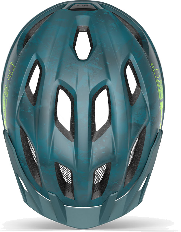 Beklædning - Cykelhjelme - MET Helmet Crackerjack m LED - Petrol/Matt