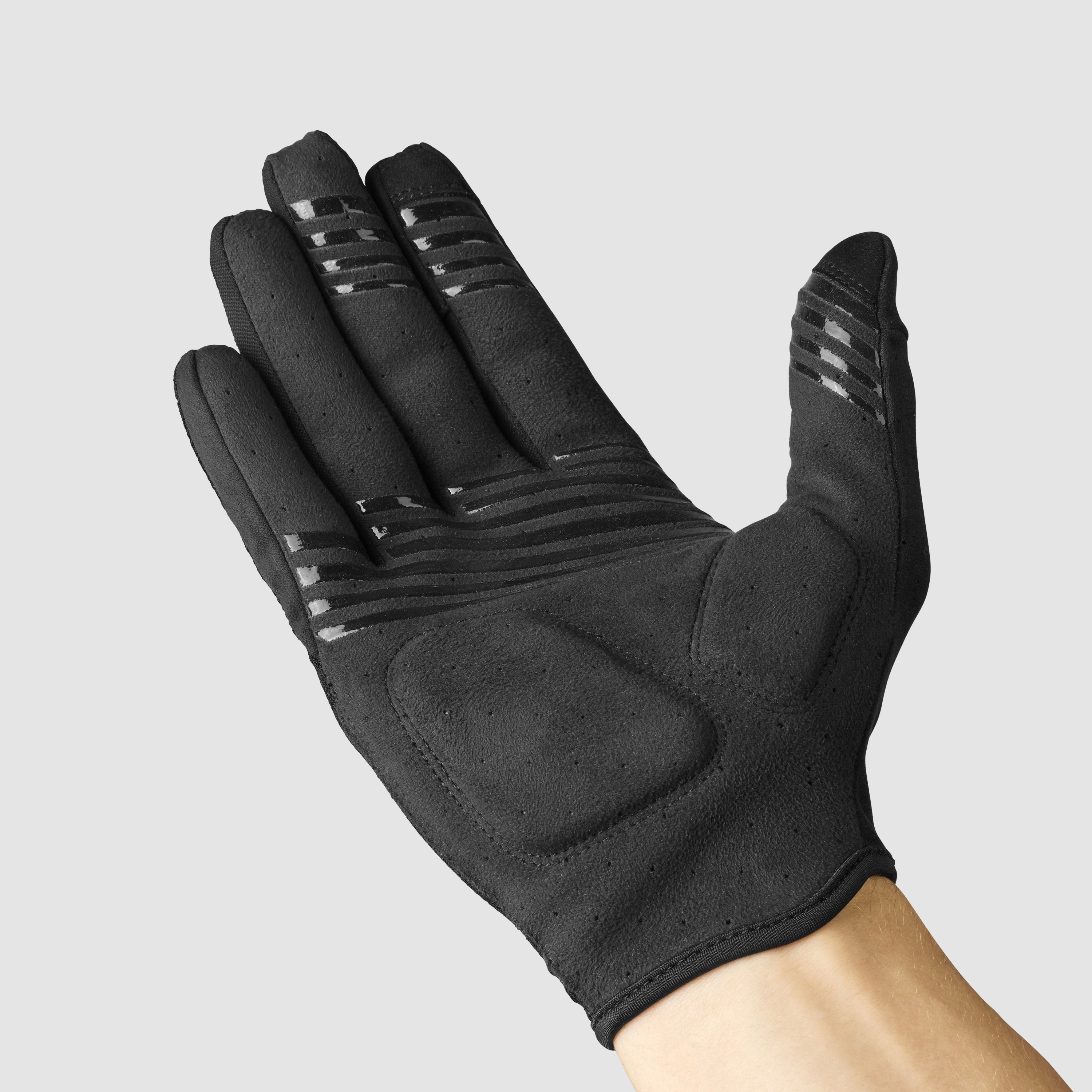 Beklædning - Cykelhandsker - GripGrab EXPLR Polstret Langfingret Sommerhandsker - Black