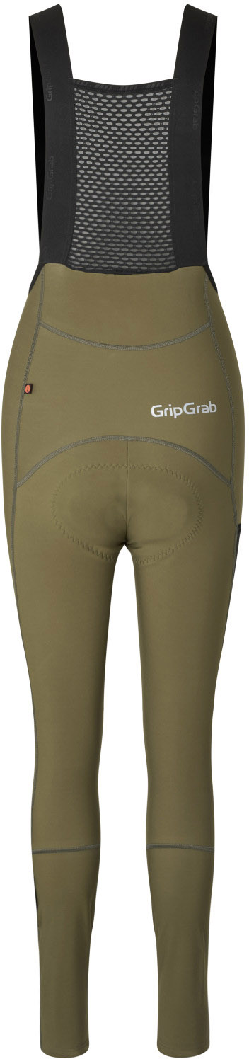 Beklædning - Cykelbukser - GripGrab PACR Thermo bibtights til damer - Olive Green