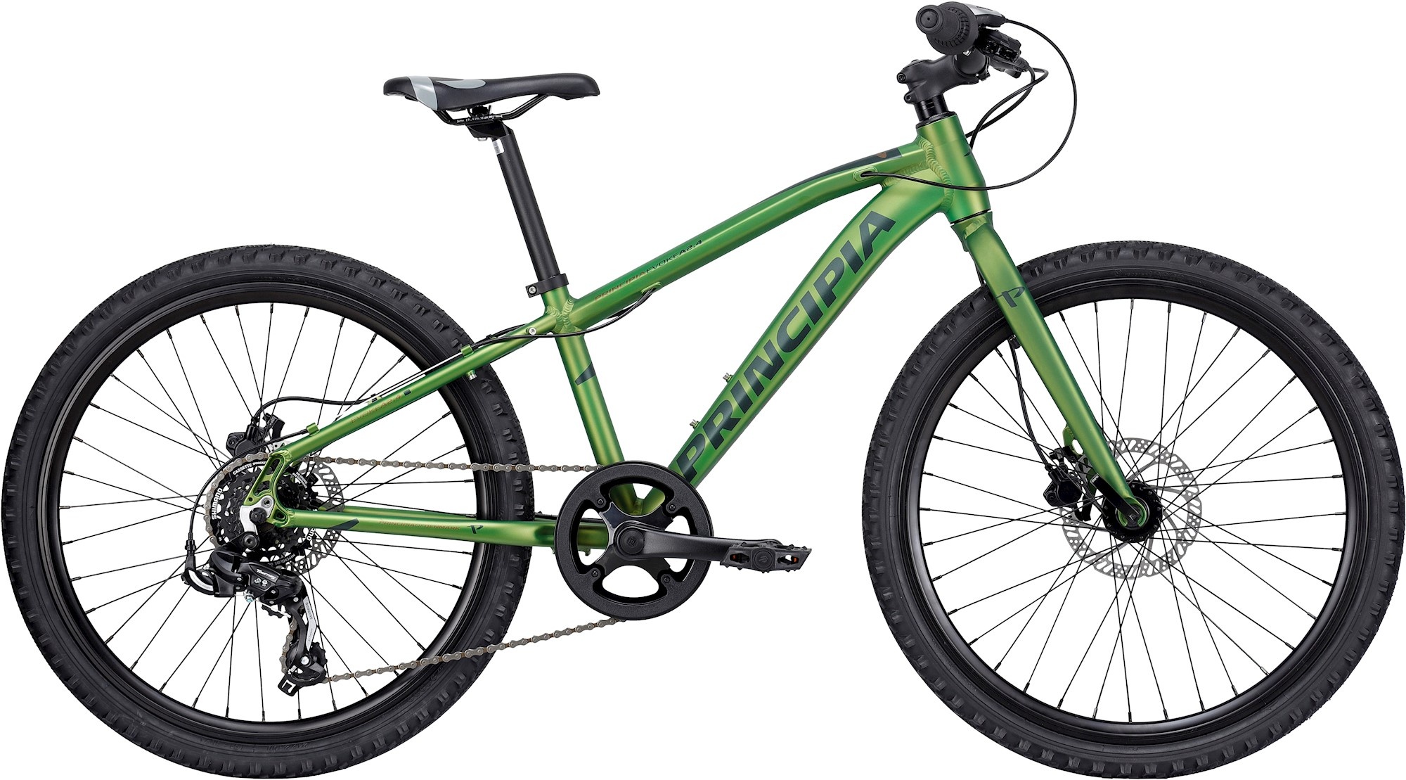Cykler - Børnecykler - Principia Evoke A2.4 24" 7g - Grøn
